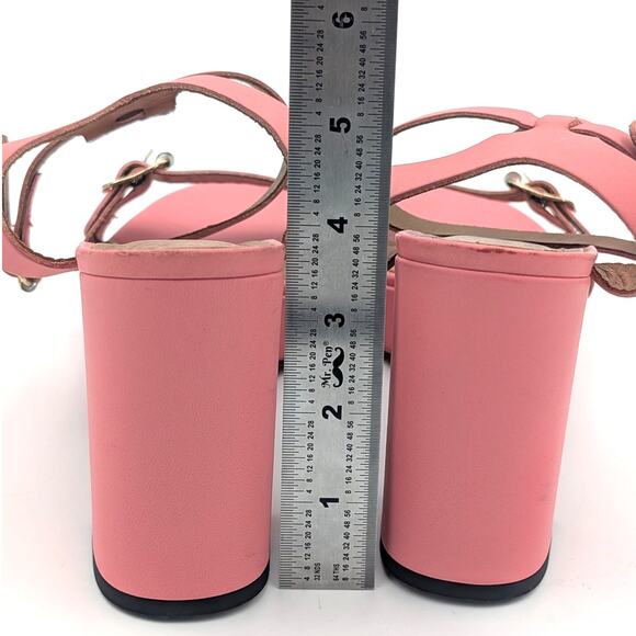 $490 ATP Atelier Concesio Guava Vacchetta Womens Heel Sandals Pink Size US8 EU38 - Picture 5 of 9